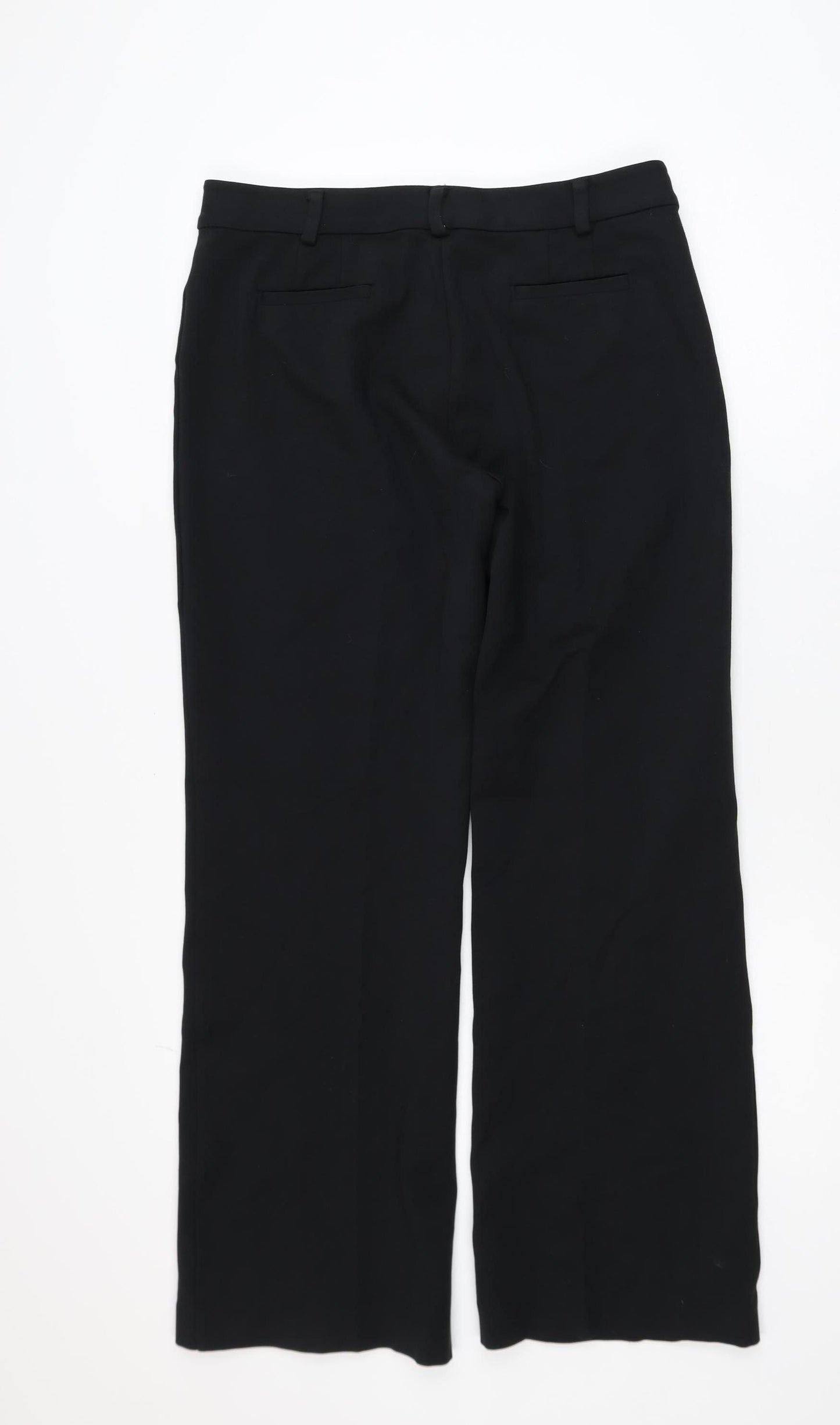 Lands' End Women's Black Petite Size 12 Straight Leg Trousers