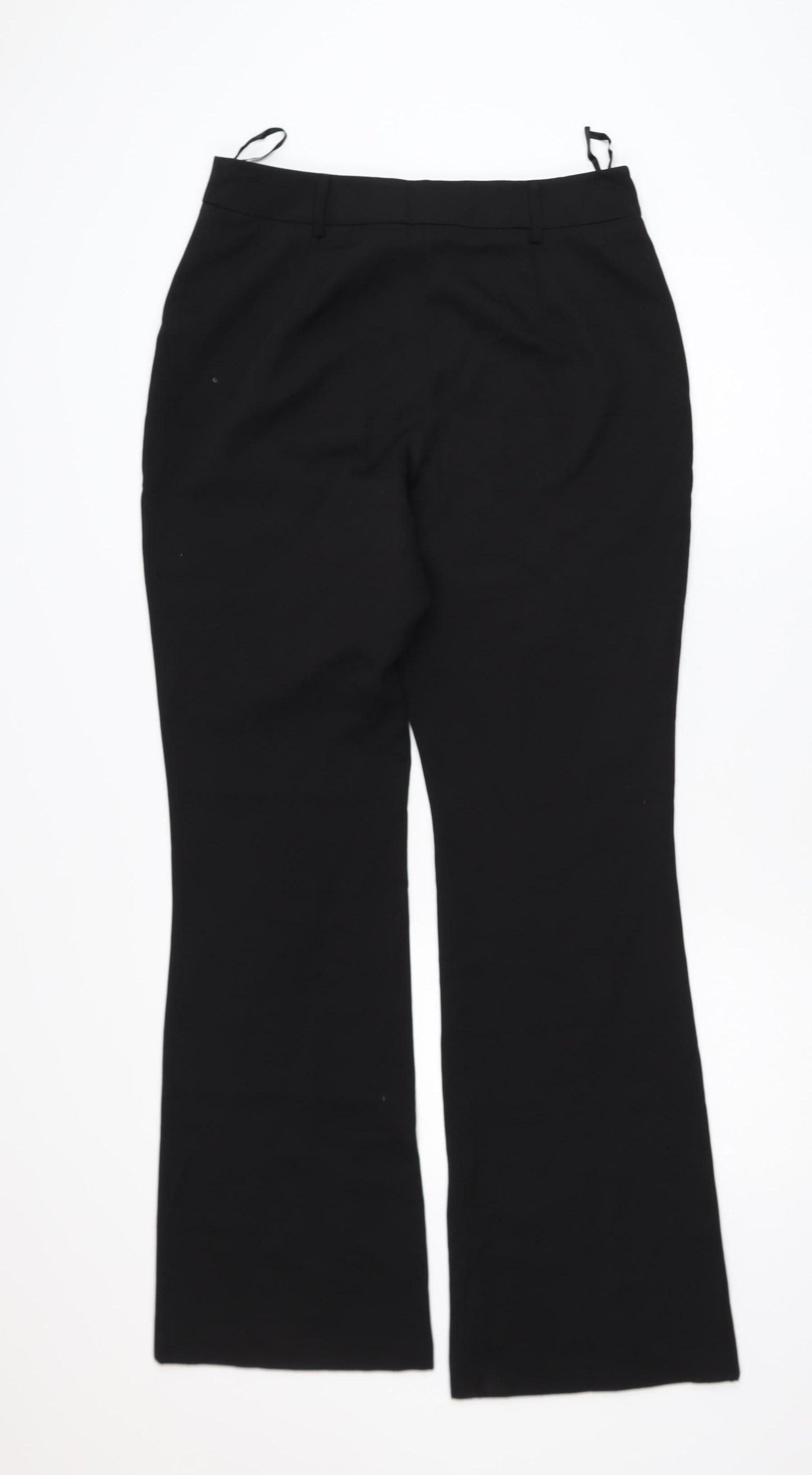 Lipsy Women Black Size 12 Straight Leg Dress Pants Trousers