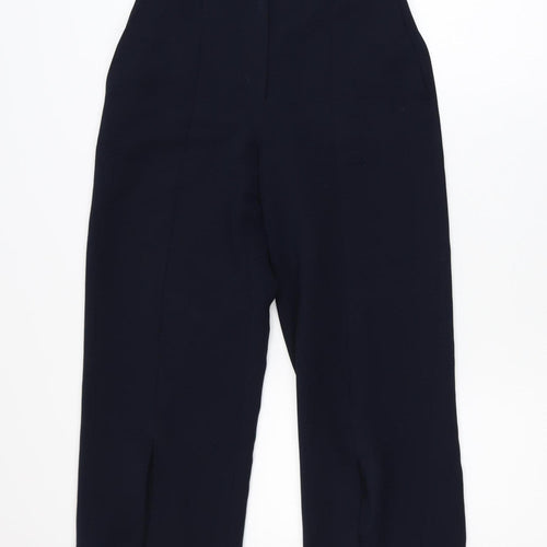 Topshop Women’s Black Cropped Twill Trousers Size 6