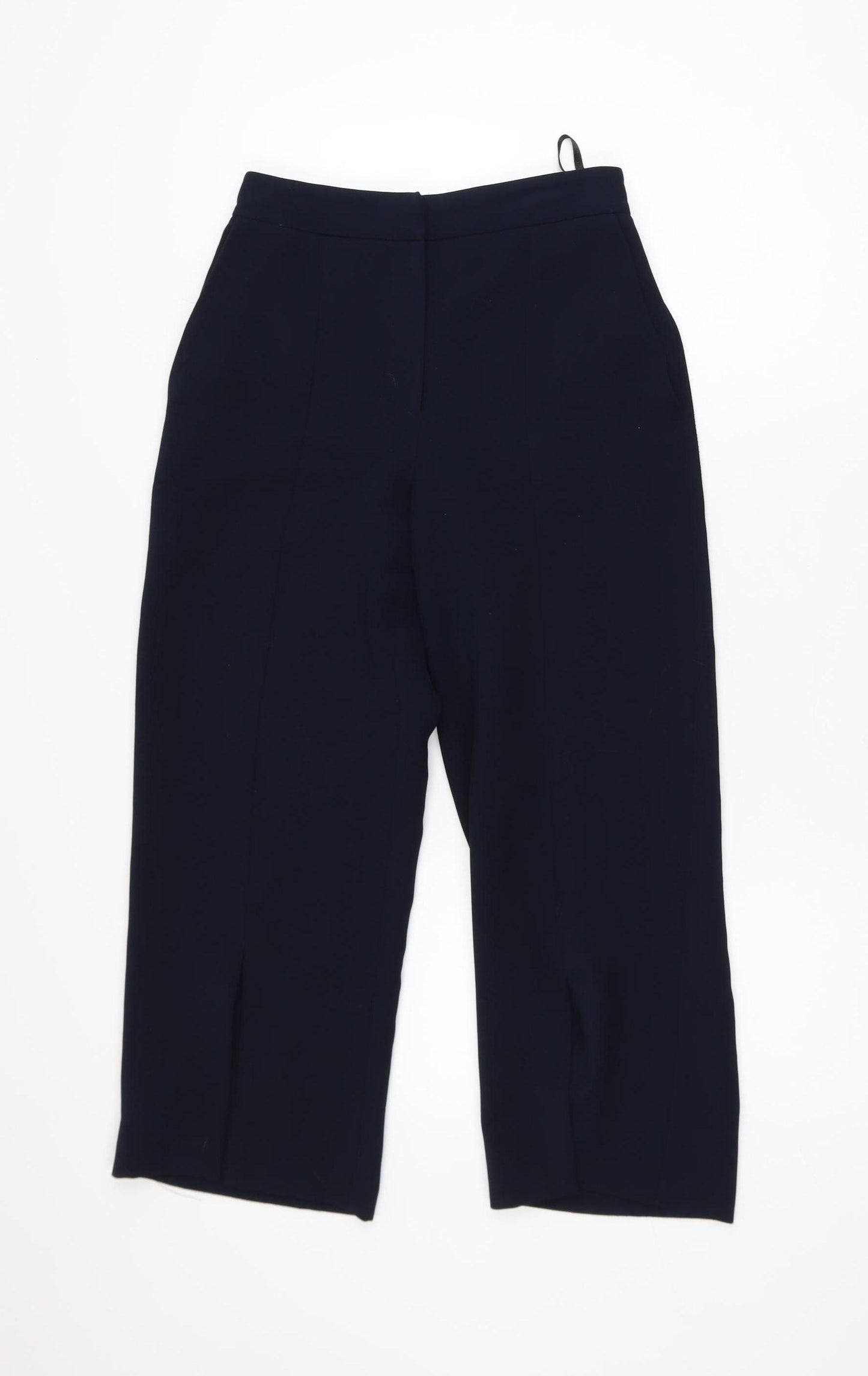 Topshop Women’s Black Cropped Twill Trousers Size 6