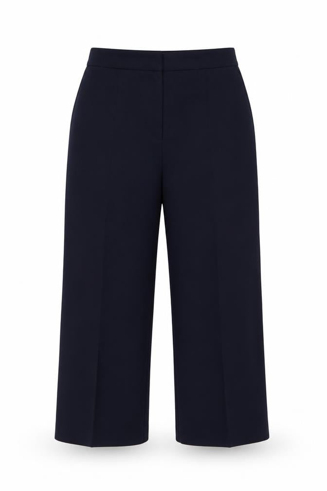 Topshop Women’s Black Cropped Twill Trousers Size 6
