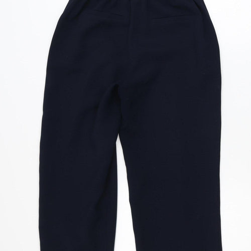 Topshop Women’s Black Cropped Twill Trousers Size 6