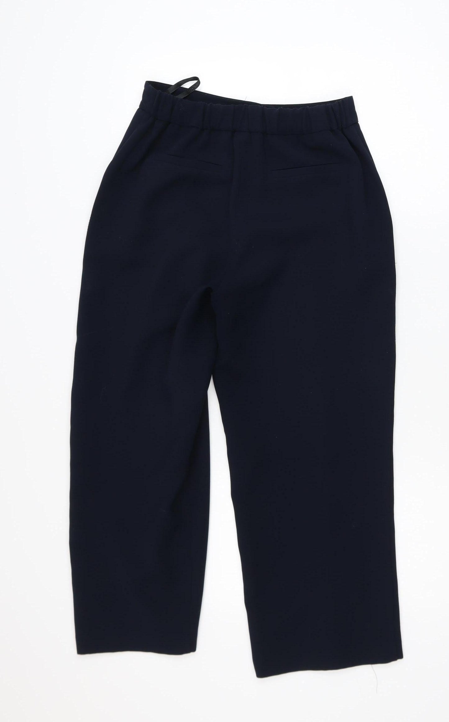 Topshop Women’s Black Cropped Twill Trousers Size 6