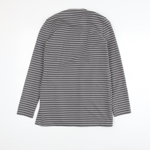 Paolo Casalini Women's Grey Striped Slim Fit Blazer XS