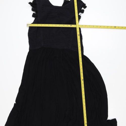 Whistles Women's Black Fit & Flare Sleeveless Dress M