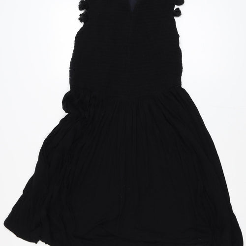 Whistles Women's Black Fit & Flare Sleeveless Dress M