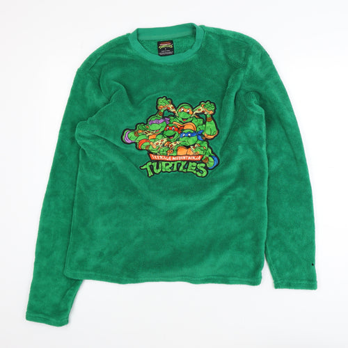 Nickelodeon Teenage Mutant Ninja Turtles Green Fleece Pyjama Top Men S