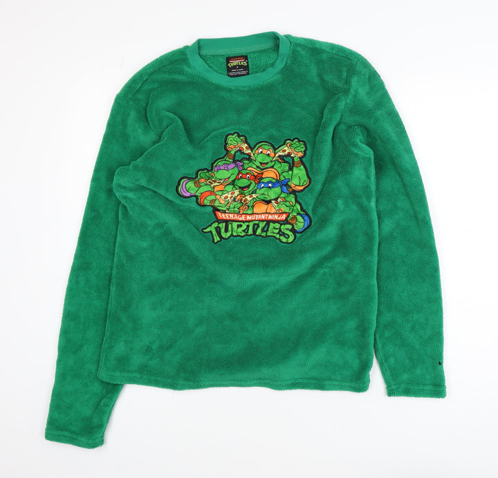 Nickelodeon Teenage Mutant Ninja Turtles Green Fleece Pyjama Top Men S