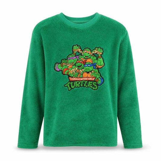 Nickelodeon Teenage Mutant Ninja Turtles Green Fleece Pyjama Top Men S