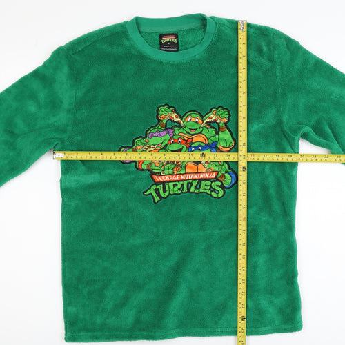 Nickelodeon Teenage Mutant Ninja Turtles Green Fleece Pyjama Top Men S