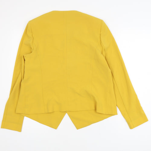 Marks and Spencer Women Yellow Blazer Size 14 Tailored Jacket