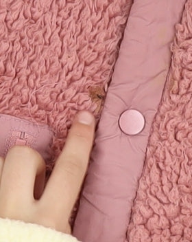 Simply Be Women Pink Size 12 Teddy Fleece Snap Button Sweatshirt