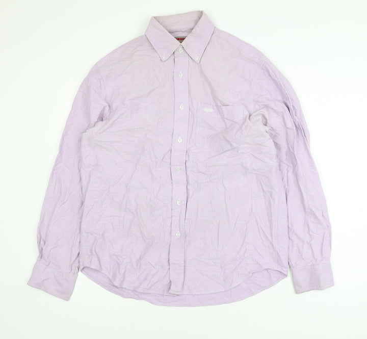 Lee Cooper Men's Purple 16 Regular Fit Cotton Button-Up Shirt