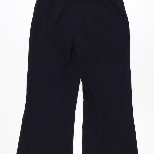 Marks and Spencer Women’s Black Flared Trousers UK 8 Short Polyester Blend