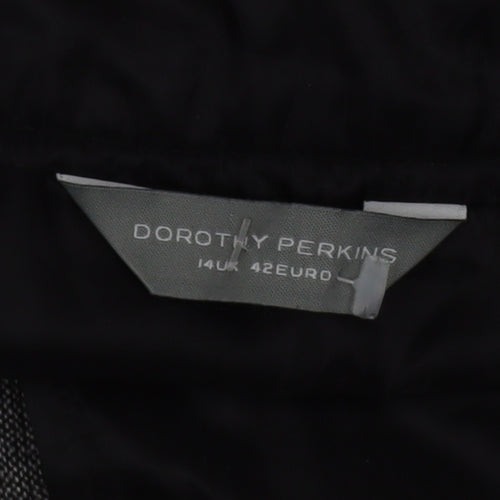 Dorothy Perkins Women's Grey Wool Blend Short Pencil Skirt Size 14