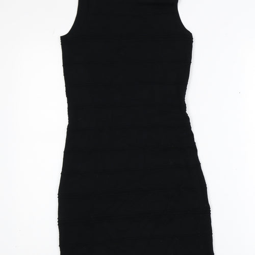 H&M Women Black Size 8 Sleeveless Bodycon Short Dress