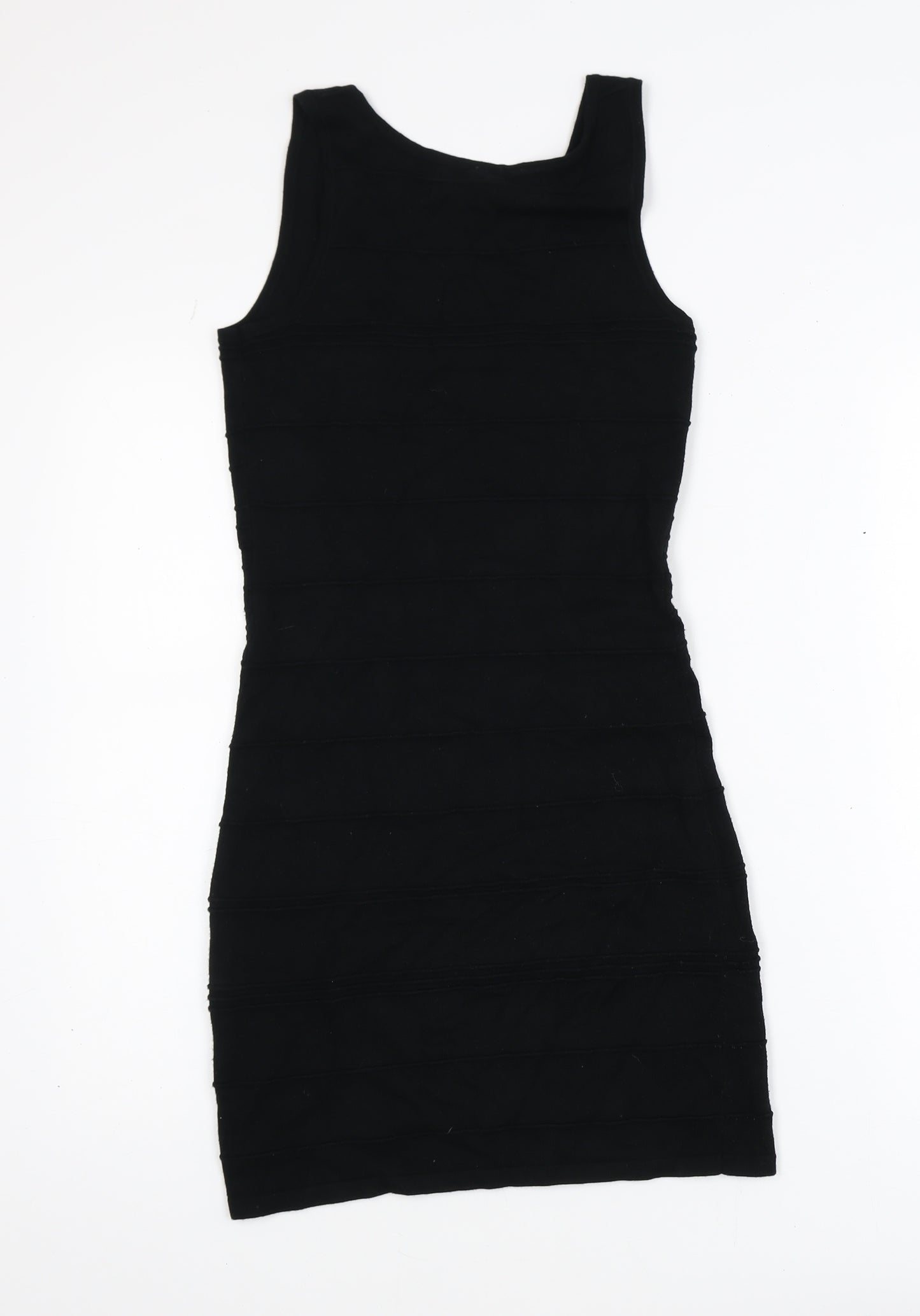 H&M Women Black Size 8 Sleeveless Bodycon Short Dress