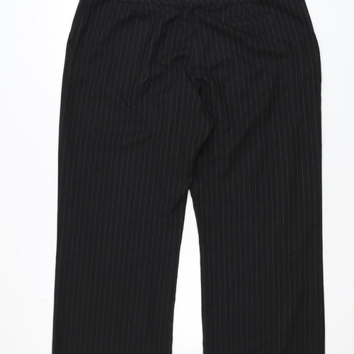 BHS Women’s Black Pinstripe Petite Size 18 Straight Leg Trousers