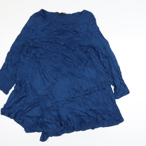 Phase Eight Women Blue Jersey Playsuit Size 18 Relaxed Fit