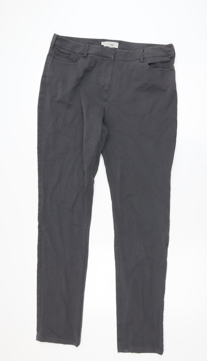 Hobbs Women’s Grey Straight Leg Stretch Jeans UK 14