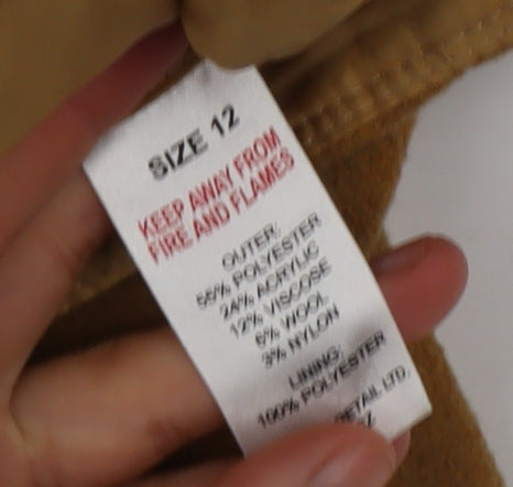 Papaya Women Beige Size 12 Straight Wool Blend Mini Skirt