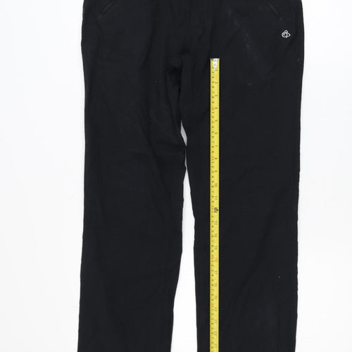 Craghoppers Womens Black Cargo Trousers Size 12 Regular Polyamide Stretch