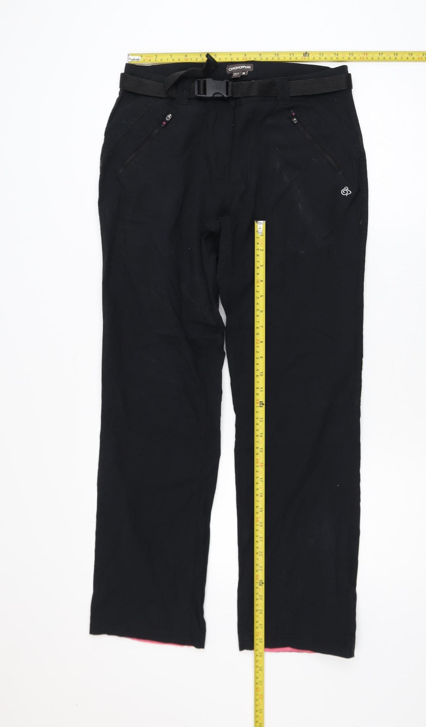 Craghoppers Womens Black Cargo Trousers Size 12 Regular Polyamide Stretch