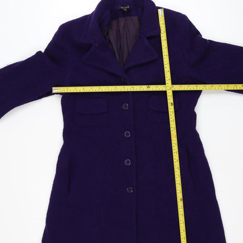 Kookai Women's Purple Wool Mid-Length Coat Size 14