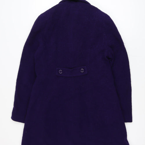 Kookai Women's Purple Wool Mid-Length Coat Size 14