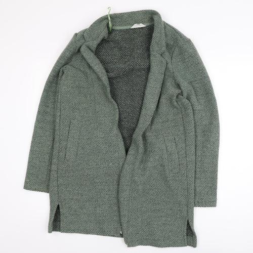 Principles Women’s Green Knit Mid-Length Open Coatigan Size 12