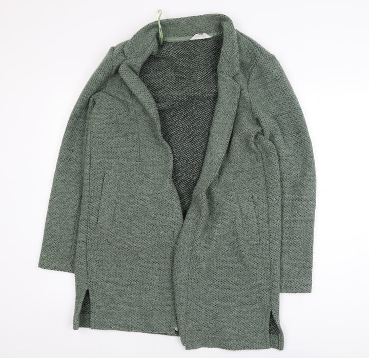 Principles Women’s Green Knit Mid-Length Open Coatigan Size 12