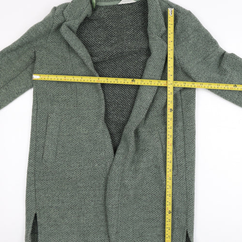 Principles Women’s Green Knit Mid-Length Open Coatigan Size 12