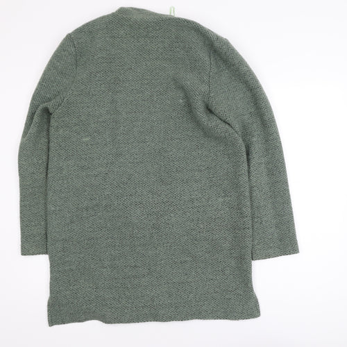 Principles Women’s Green Knit Mid-Length Open Coatigan Size 12