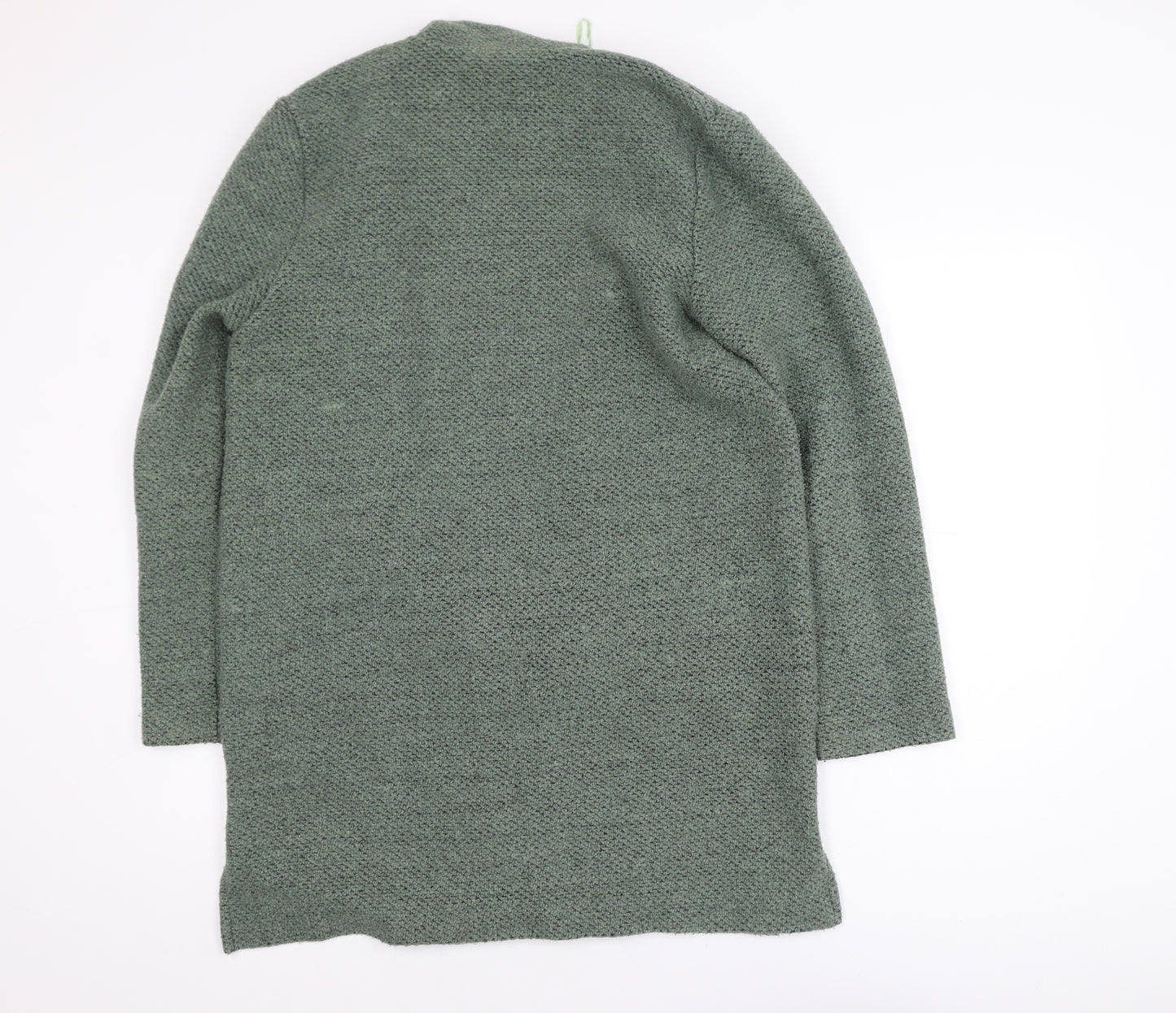 Principles Women’s Green Knit Mid-Length Open Coatigan Size 12