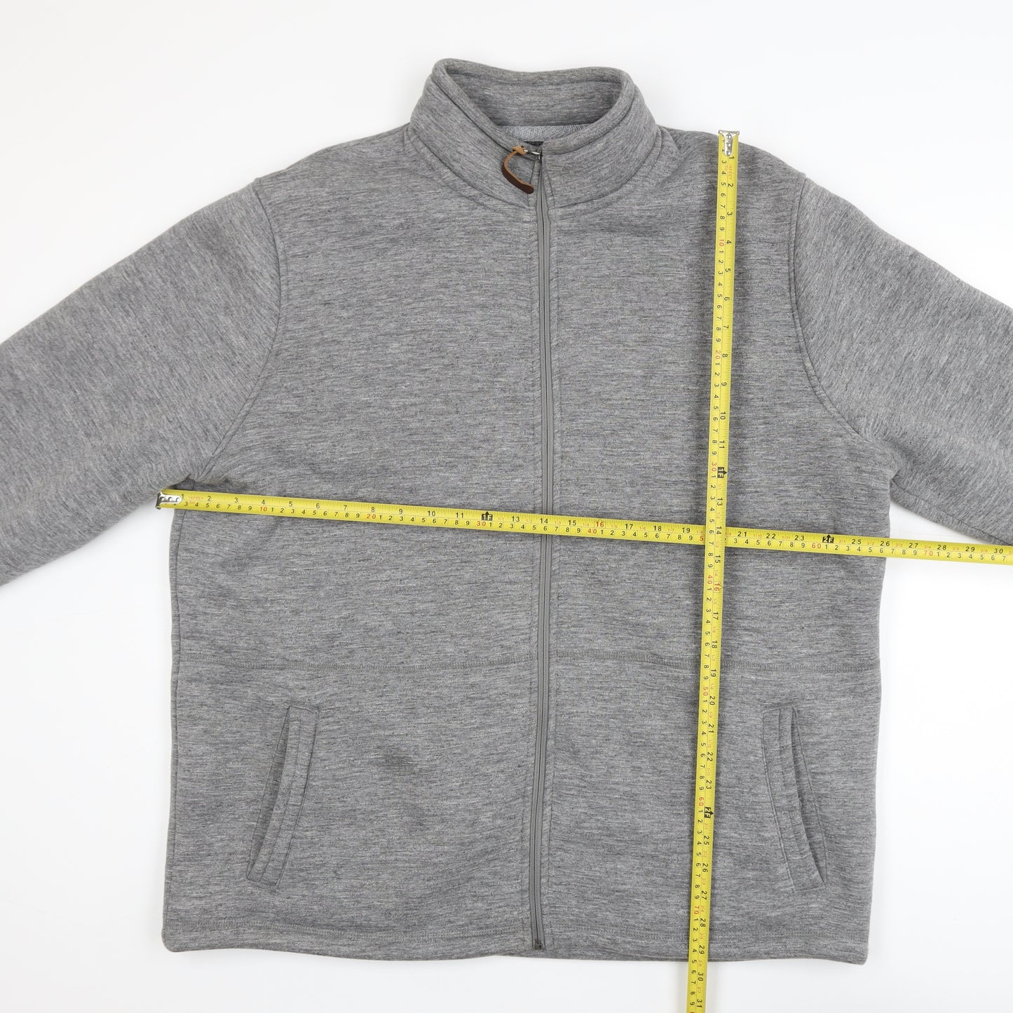 Ozark Trail Mens Grey Fleece Full Zip Sweatshirt XXL