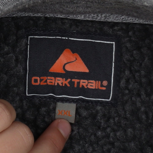 Ozark Trail Mens Grey Fleece Full Zip Sweatshirt XXL