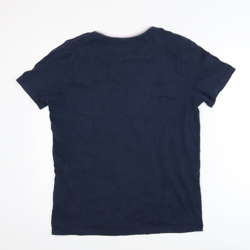 Jack & Jones Men’s Blue Crew Neck Short Sleeve Cotton T-Shirt M