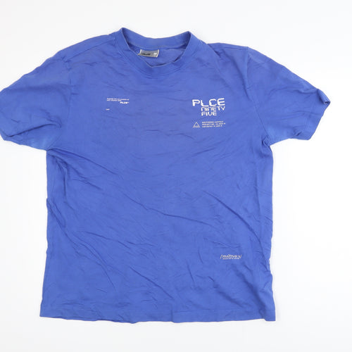883 Police Men's Blue Graphic Print Cotton Crew Neck T-Shirt M