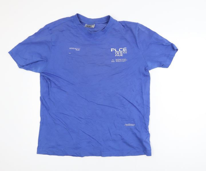 883 Police Men's Blue Graphic Print Cotton Crew Neck T-Shirt M
