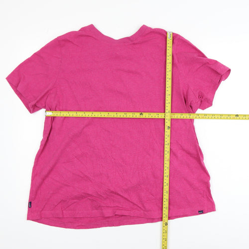 Superdry Women's Pink Cotton Crew Neck Short Sleeve T-Shirt UK 16