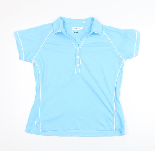 Glenmuir Blue Hi Cool Golf Polo Shirt Men L Moisture Wicking