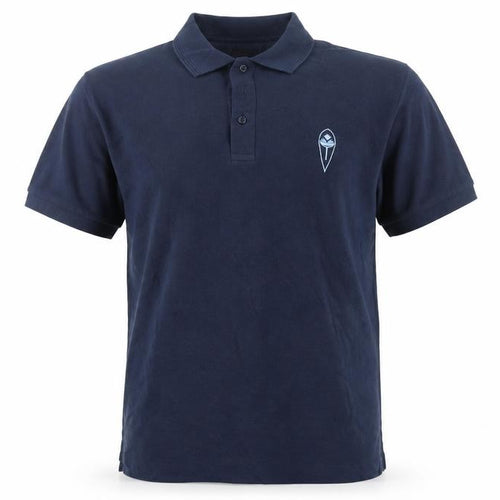 Trojan Men Navy Blue Small Short Sleeve Cotton Polo Shirt
