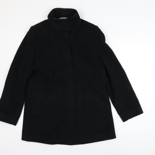Marks and Spencer Women's Black Wool Blend Overcoat UK 12