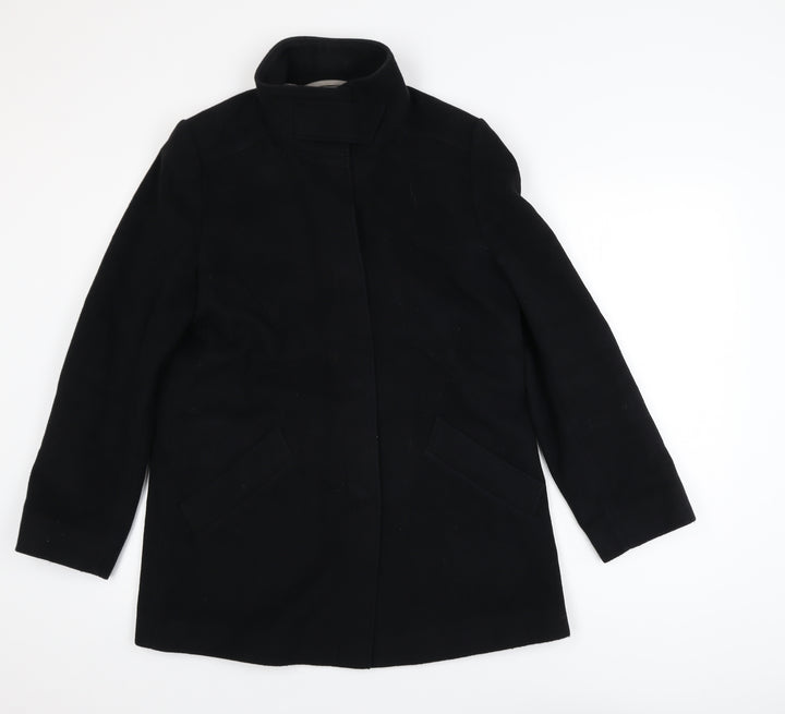 Marks and Spencer Women's Black Wool Blend Overcoat UK 12