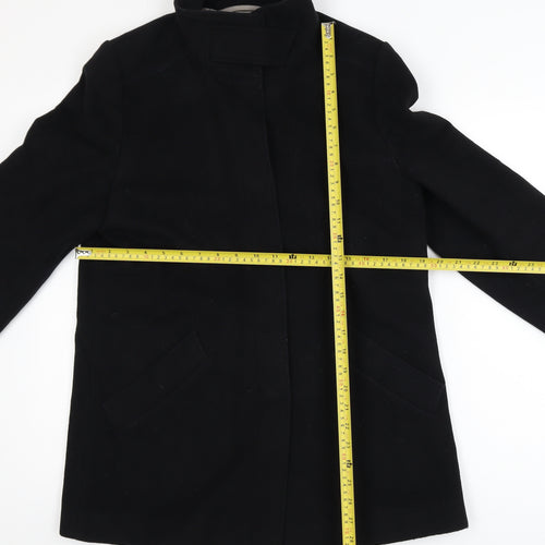 Marks and Spencer Women's Black Wool Blend Overcoat UK 12