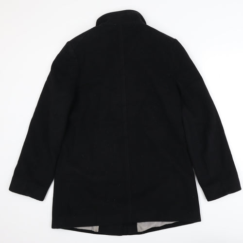 Marks and Spencer Women's Black Wool Blend Overcoat UK 12