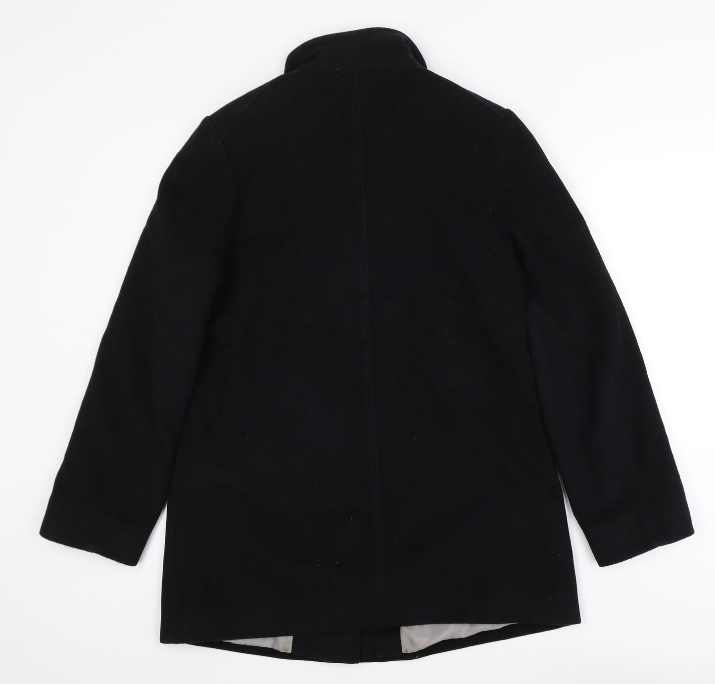 Marks and Spencer Women's Black Wool Blend Overcoat UK 12