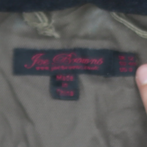 Joe Browns Women's Black Wool Blend Long Button Coat Size 12