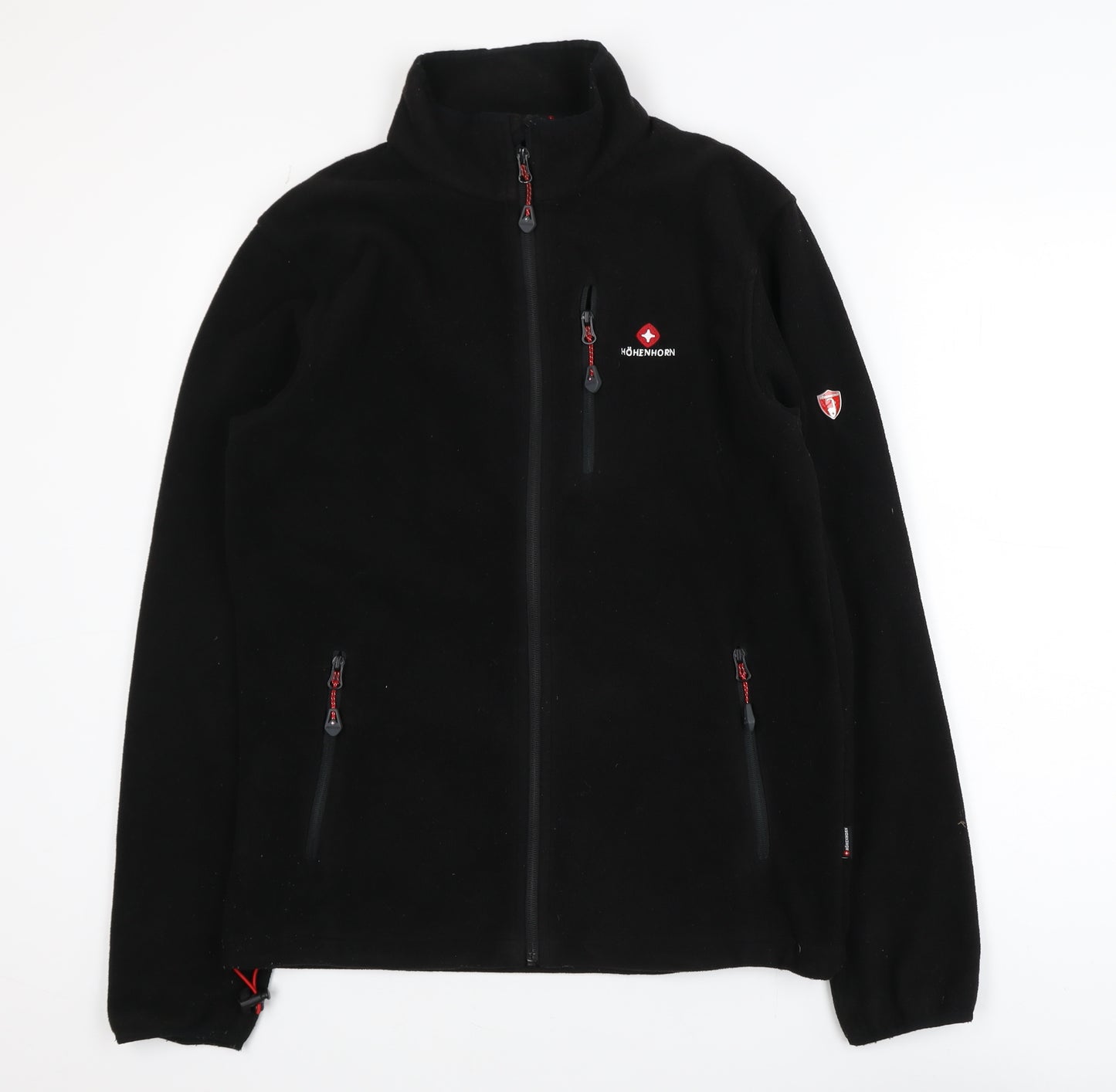 Höhenhorn Men's Black Fleece Full Zip Windproof Jacket Size M