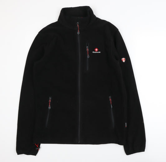 Höhenhorn Men's Black Fleece Full Zip Windproof Jacket Size M